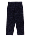 A BATHING APE SOLID CAMO DEBOSSED CORDUROY RELAXED FIT PANTS