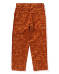 A BATHING APE SOLID CAMO DEBOSSED CORDUROY RELAXED FIT PANTS