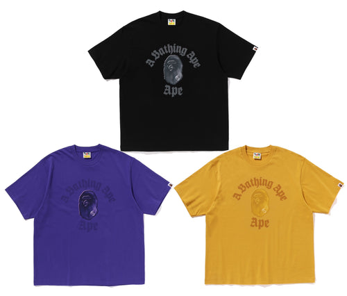 A BATHING APE GOTHIC GOLLEGE RELAXED FIT TEE