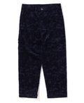 A BATHING APE SOLID CAMO DEBOSSED CORDUROY RELAXED FIT PANTS