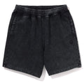 A BATHING APE GARMENT DYE ONE POINT RELAXED FIT SWEAT SHORTS