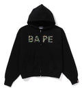 A BATHING APE Ladies' ABC CAMO CRYSTAL LOGO WIDE ZIP HOODIE