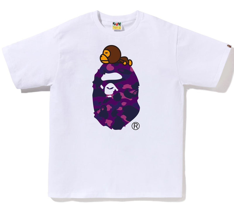 A BATHING APE COLOR CAMO MILO ON BIG APE TEE