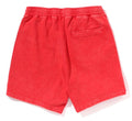 A BATHING APE GARMENT DYE ONE POINT RELAXED FIT SWEAT SHORTS