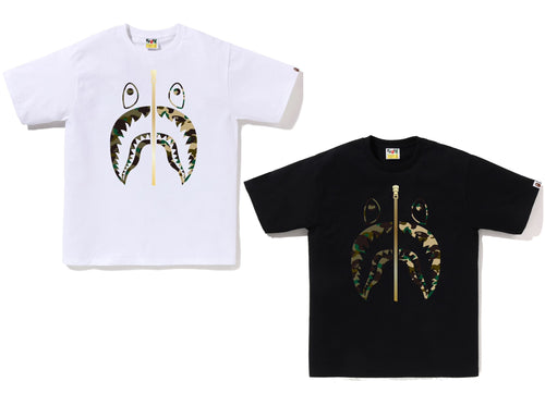 A BATHING APE 1ST CAMO SEPARATE SHARK TEE