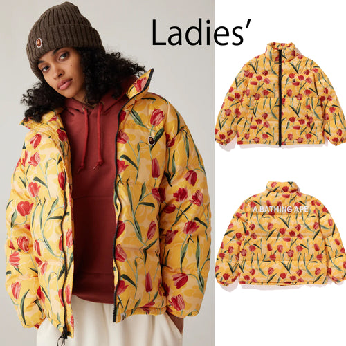 A BATHING APE Ladies' TULIP CAMO DOWN JACKET