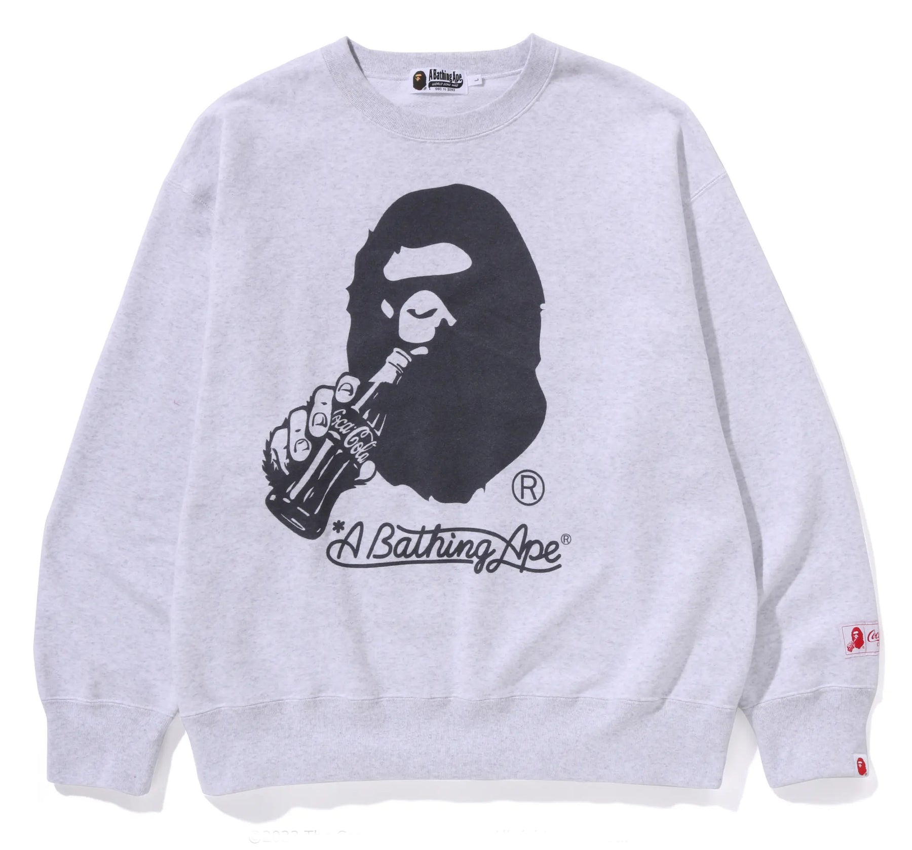 A BATHING APE BAPE x COCA-COLA APE HEAD CREWNECK (RELAXED FIT)