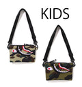 A BATHING APE BAPE KIDS 1ST CAMO SHARK MINI SHOULDER BAG