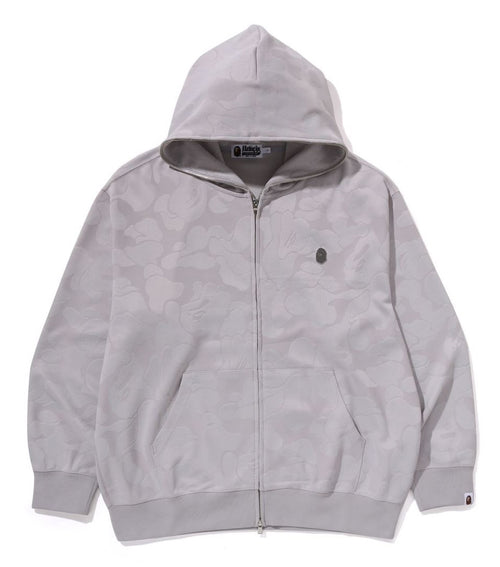 A BATHING APE SOLID CAMO JACQUARD ONE POINT RELAXED FIT ZIP HOODIE