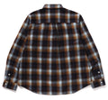 A BATHING APE APE HEAD ONE POINT CHECK RELAXED FIT SHIRT