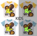 A BATHING APE BAPE KIDS BABY MILO STA GLOW IN THE DARK PANEL PRINT TEE