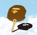 A BATHING APE JAPANESE FAN APE HEAD