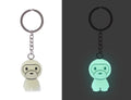 A BATHING APE GLOW IN THE DARK BABY MILO KEYCHAIN