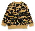 A BATHING APE BAPE KIDS 1ST CAMO SHARK CREWNECK SWEAT SHIRT