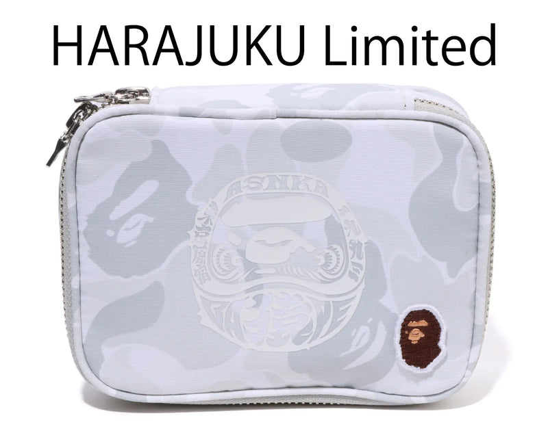 A BATHING APE HARAJUKU CAMO DARUMA AMENITY POUCH HARAJUKU LIMITED