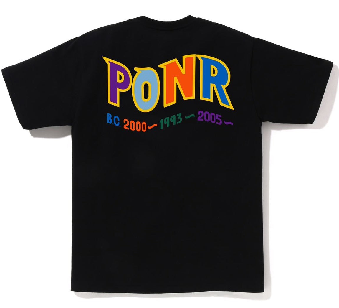 A BATHING APE COLORS SHARK PONR TEE