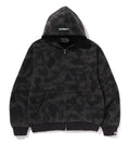 A BATHING APE 1ST CAMO HEAVY WASH CROPPED FIT ZIP HOODIE