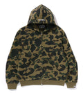 A BATHING APE 1ST CAMO HEAVY WASH CROPPED FIT ZIP HOODIE