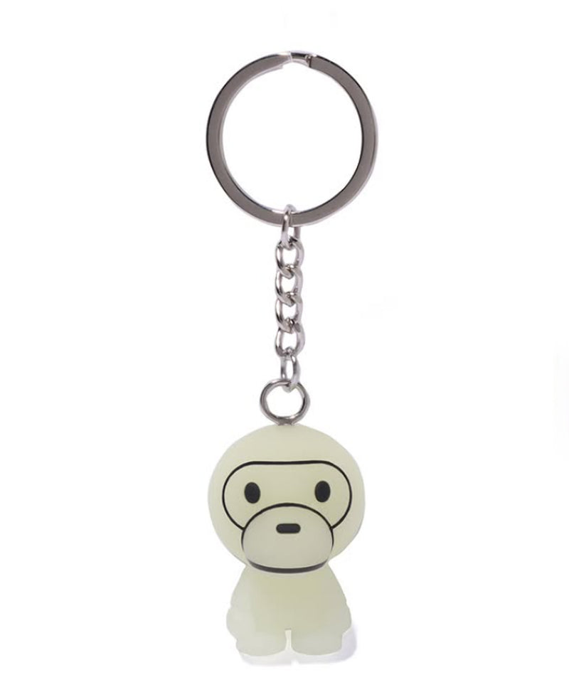 A BATHING APE GLOW IN THE DARK BABY MILO KEYCHAIN