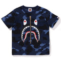 A BATHING APE BAPE KIDS COLOR CAMO SHARK TEE