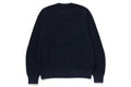 A BATHING APE COLLEGE WAFFLE CREWNECK SWEAT SHIRT