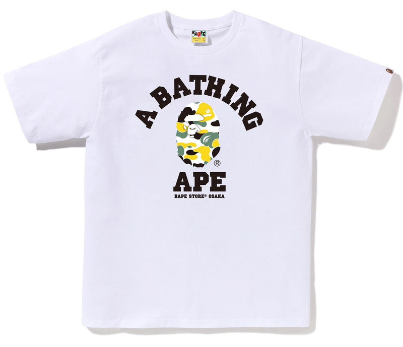 A BATHING APE JAPAN LIMITED COLLECTION BAPE STORE OSAKA CAMO COLLEGE TEE