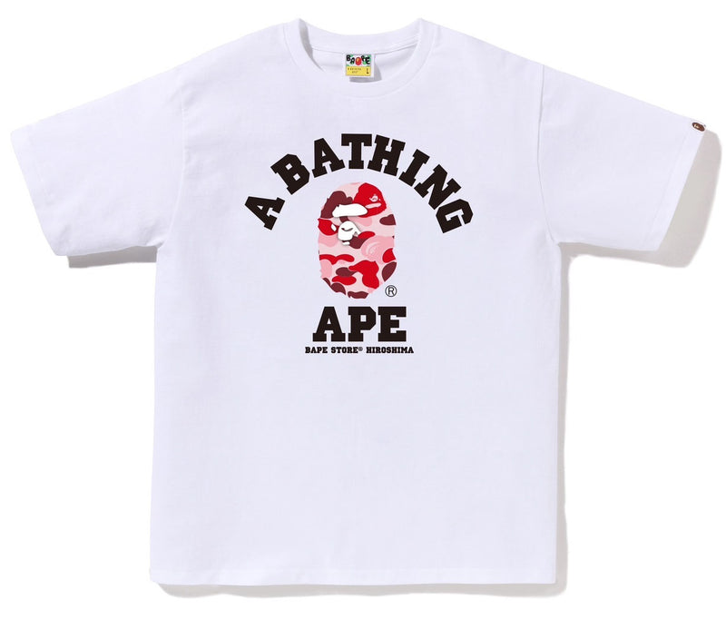 A BATHING APE JAPAN LIMITED COLLECTION BAPE STORE HIROSHIMA CAMO COLLEGE TEE