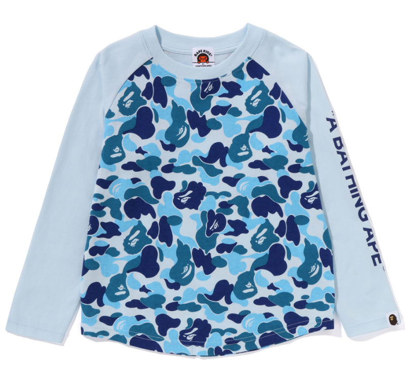 A BATHING APE BAPE KIDS ABC CAMO L/S TEE