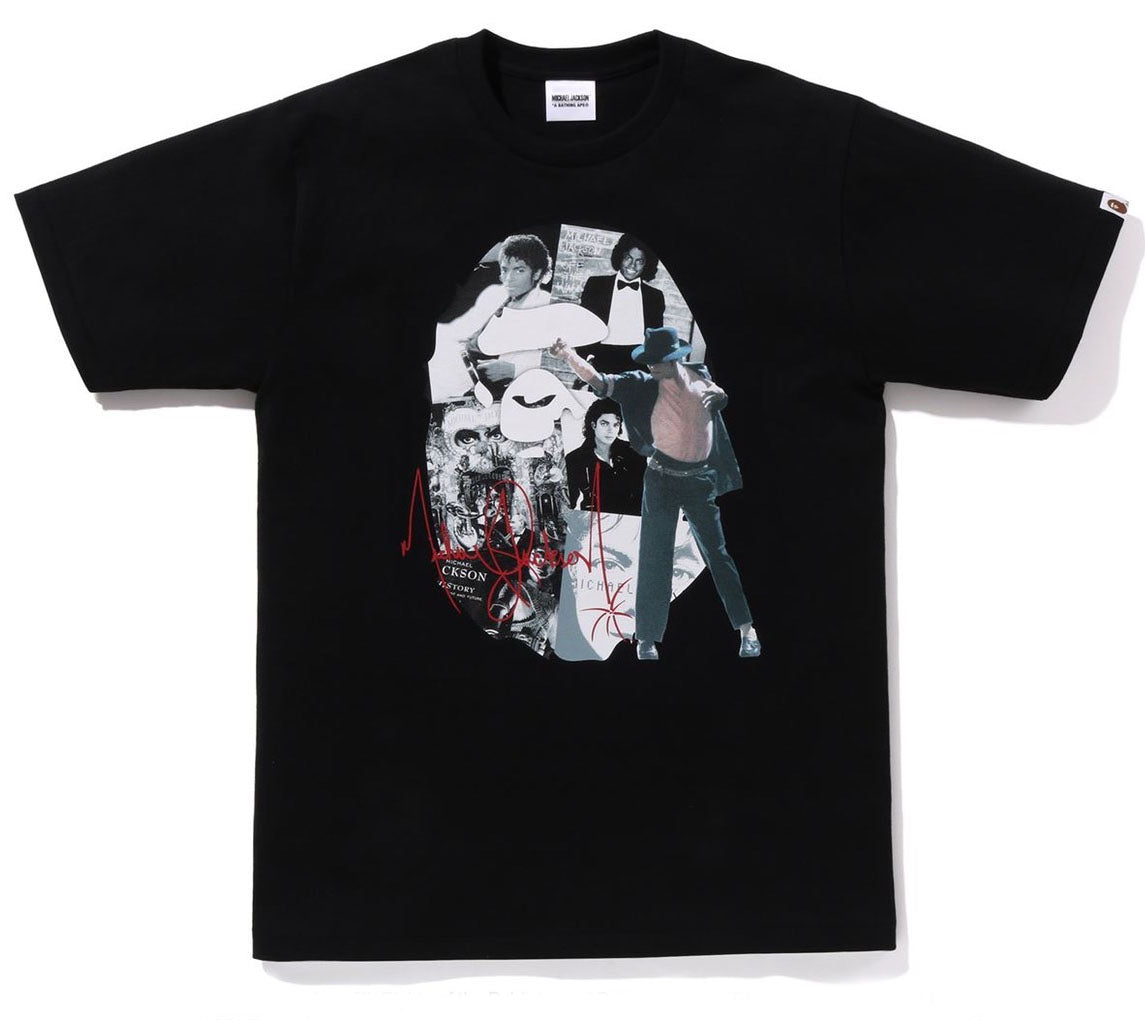 A BATHING APE BAPE x MICHAEL JACKSON ALBUM JACKET APE HEAD TEE