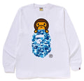 A BATHING APE ABC CAMO MILO ON APE HEAD L/S TEE