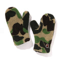 A BATHING APE Ladies' ABC CAMO BOA MITTENS