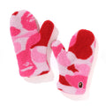 A BATHING APE Ladies' ABC CAMO BOA MITTENS