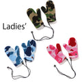 A BATHING APE Ladies' ABC CAMO BOA MITTENS