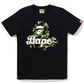 A BATHING APE Ladies' ABC CAMO APE HEAD BAPE TEE