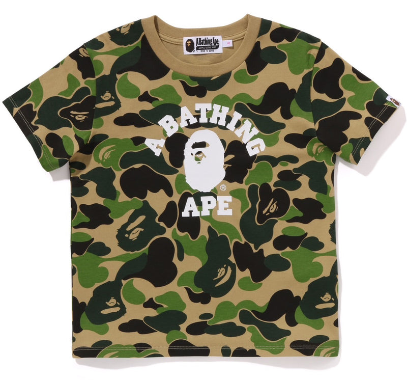 A BATHING APE Ladies' ABC CAMO COLLEGE MINI TEE