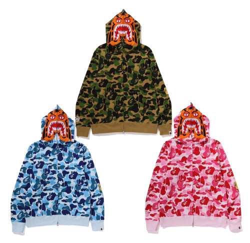 A BATHING APE ABC CAMO TIGER FULL ZIP HOODIE