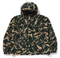 A BATHING APE MARBLING CAMO BATHING APE LOGO NYLON HOODIE JACKET