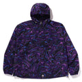 A BATHING APE MARBLING CAMO BATHING APE LOGO NYLON HOODIE JACKET