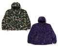 A BATHING APE MARBLING CAMO BATHING APE LOGO NYLON HOODIE JACKET