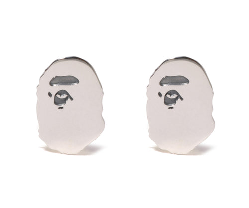 A BATHING APE APE HEAD SILVER 925 EARRING