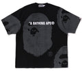 A BATHING APE WATER PRINT APE HEAD RELAXED FIT TEE