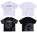 A BATHING APE WATER PRINT APE HEAD RELAXED FIT TEE