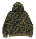 A BATHING APE 1ST CAMO HEAVY WASH CROPPED FIT ZIP HOODIE