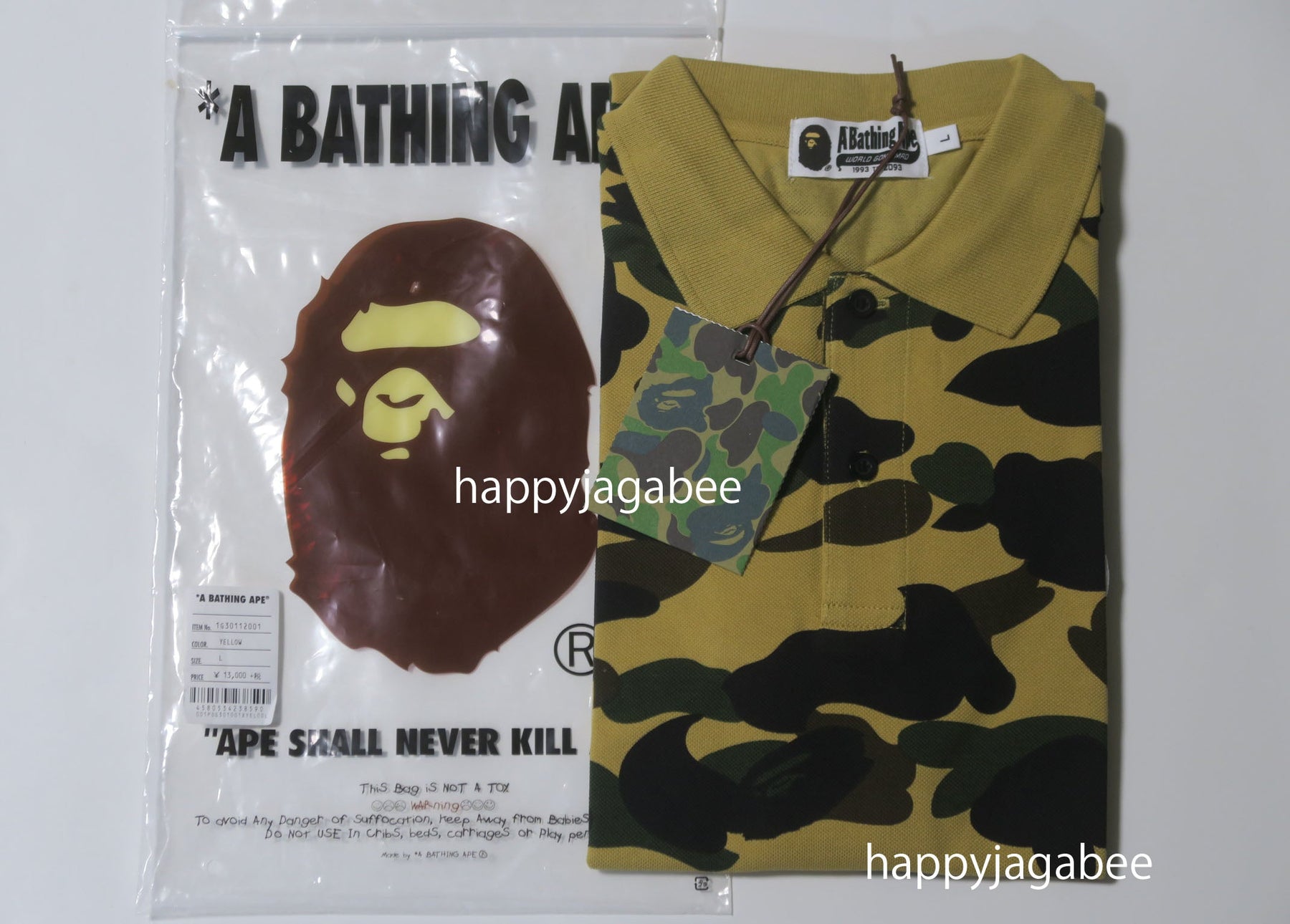 A BATHING APE 1ST CAMO ONE POINT RELAXED POLO