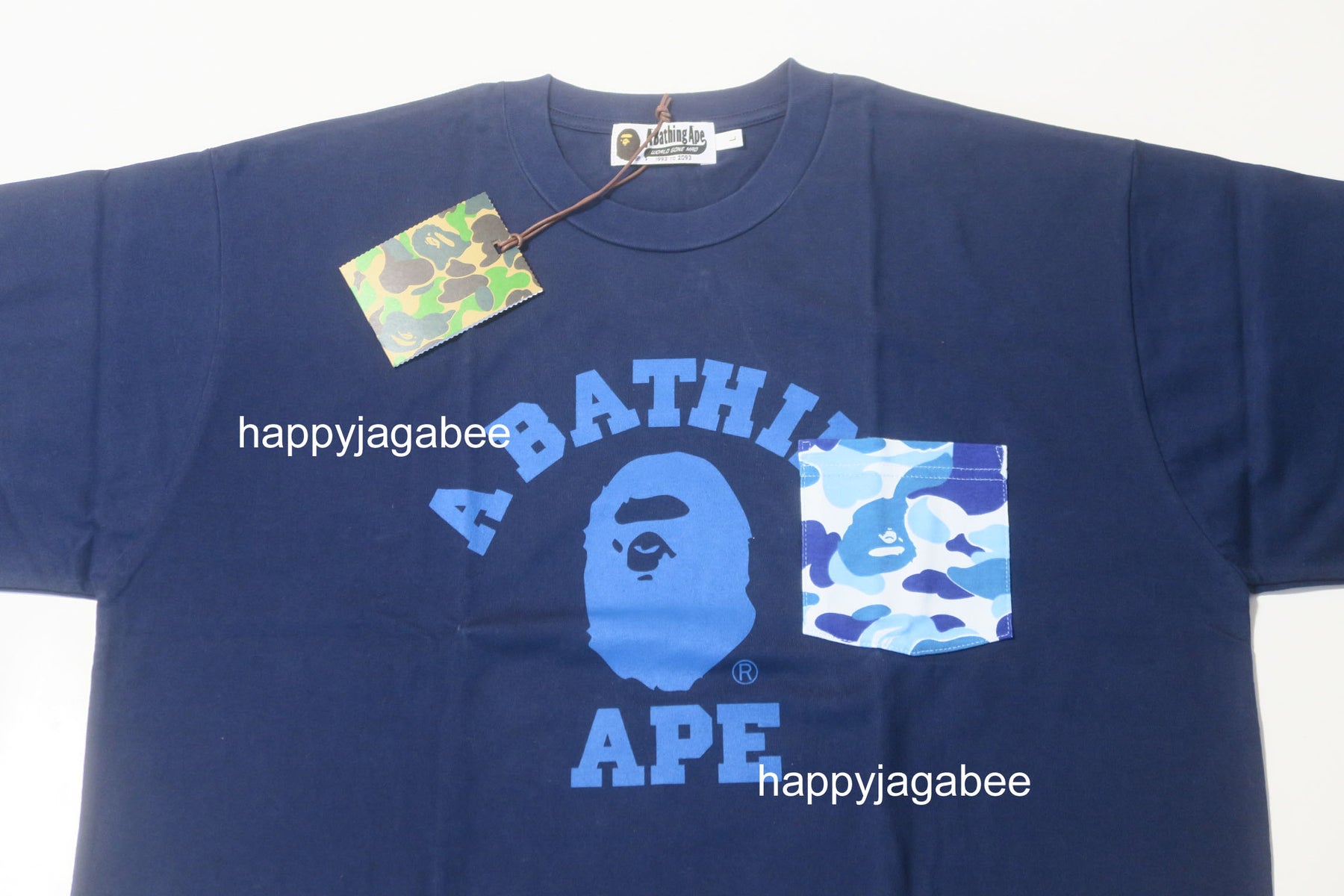 A BATHING APE ABC CAMO COLLEGE POCKET RELAXED TEE – happyjagabee store