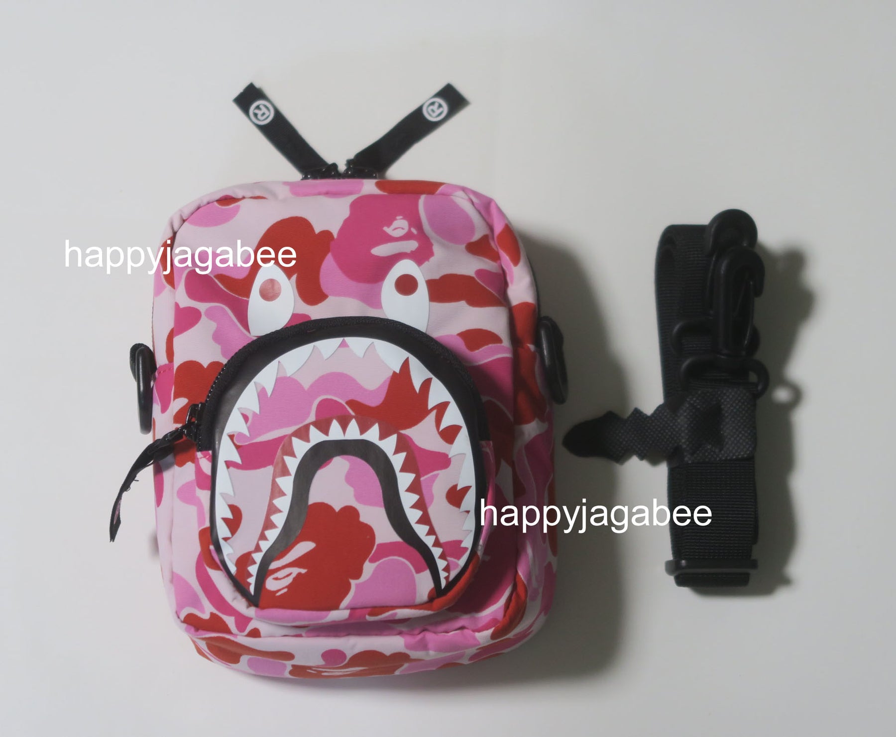 A BATHING APE ABC CAMO SHARK MINI BAG