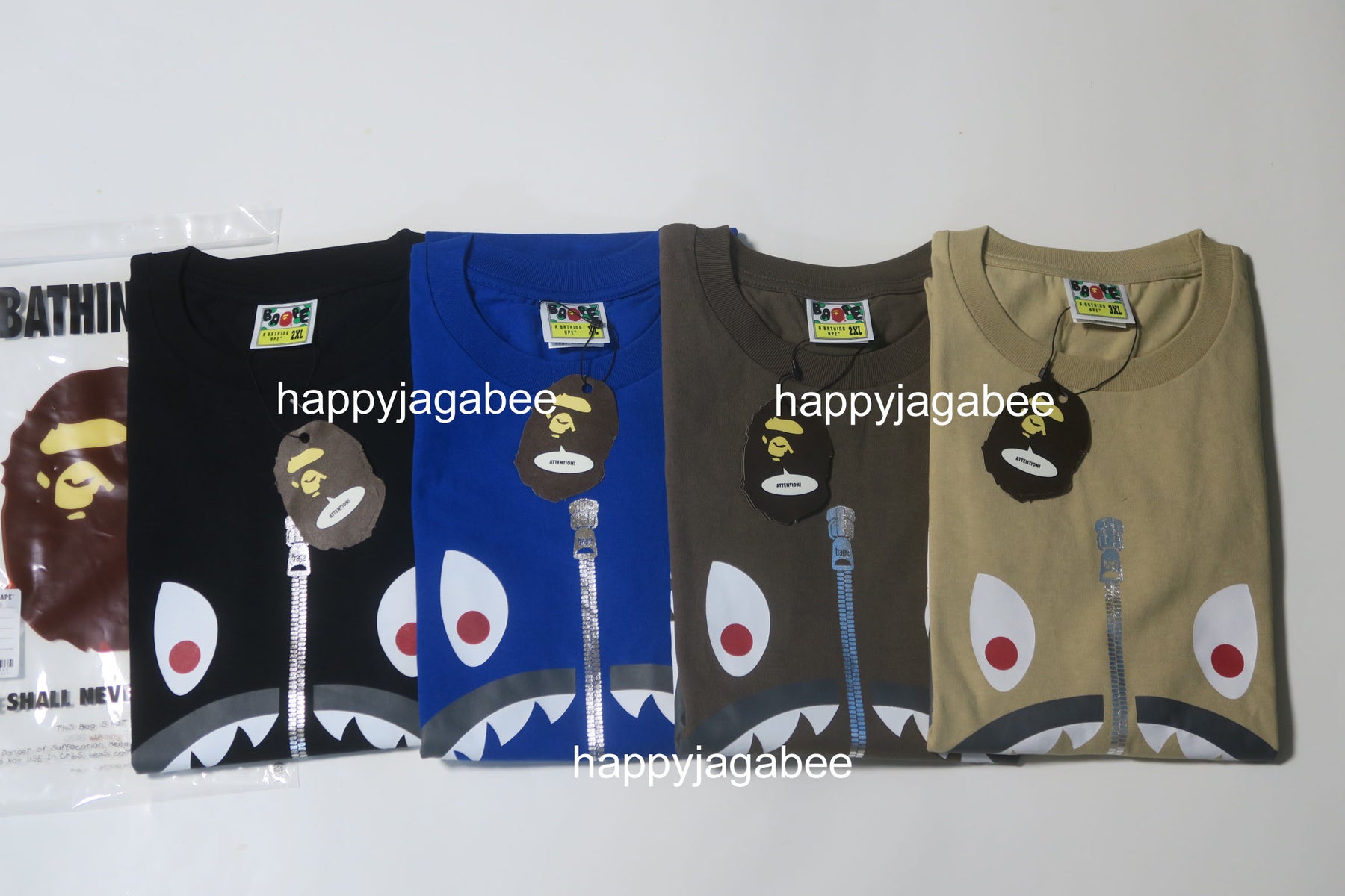 A BATHING APE MAD SHARK TEE