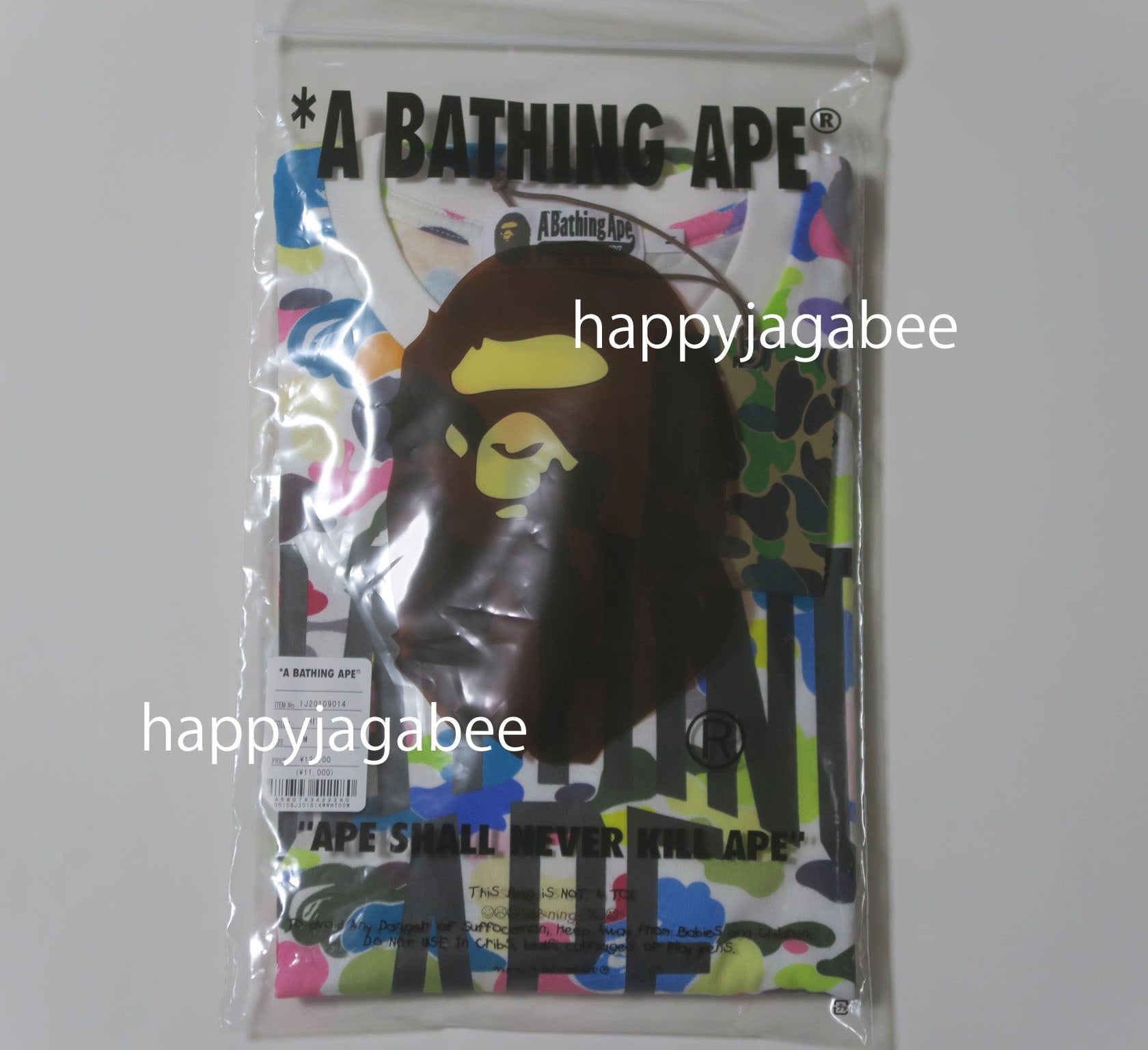 A BATHING APE MULTI CAMO NYC LOGO TEE – happyjagabee store