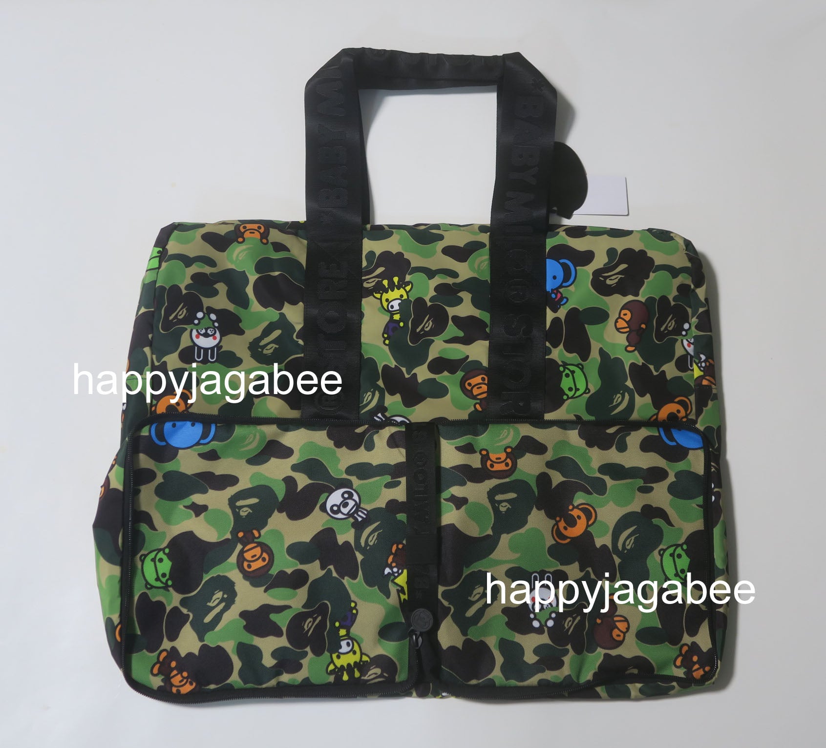 A BATHING APE BABY MILO STORE ABC MILO ALL FRIENDS CAMO FOLDABLE TRAVEL BAG