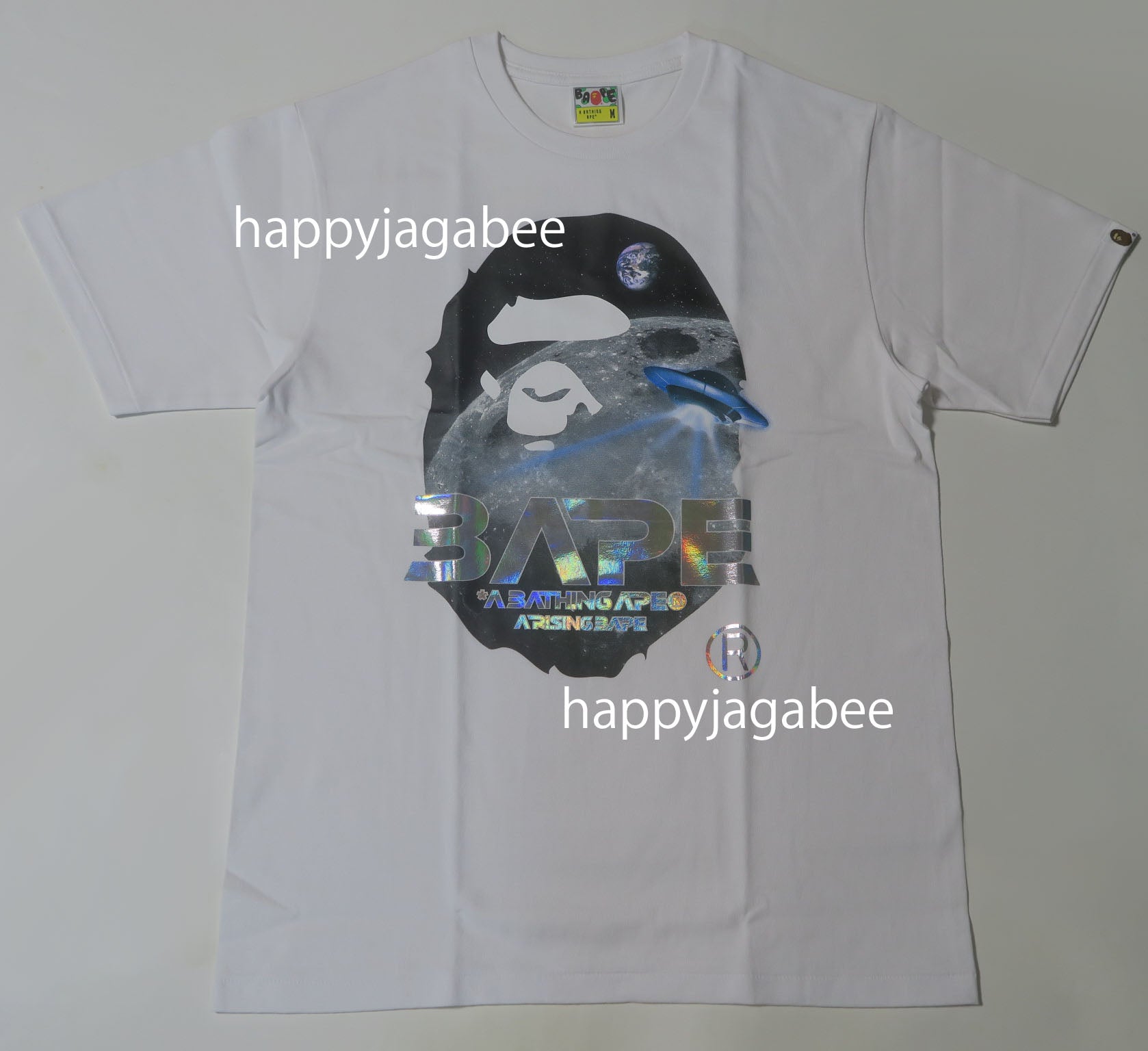 A BATHING APE MOON PHOTO APE HEAD TEE